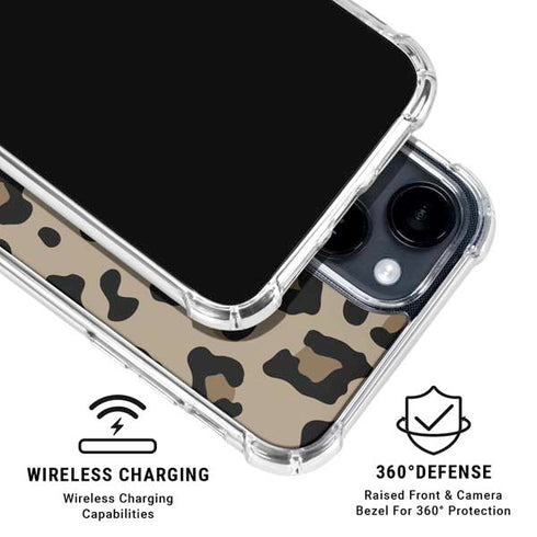 Leopard Print iPhone 15 Clear Case